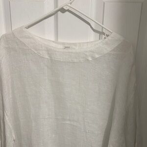 J. Jill pure Jill linen blouse white linen blouse Dolman sleeve small